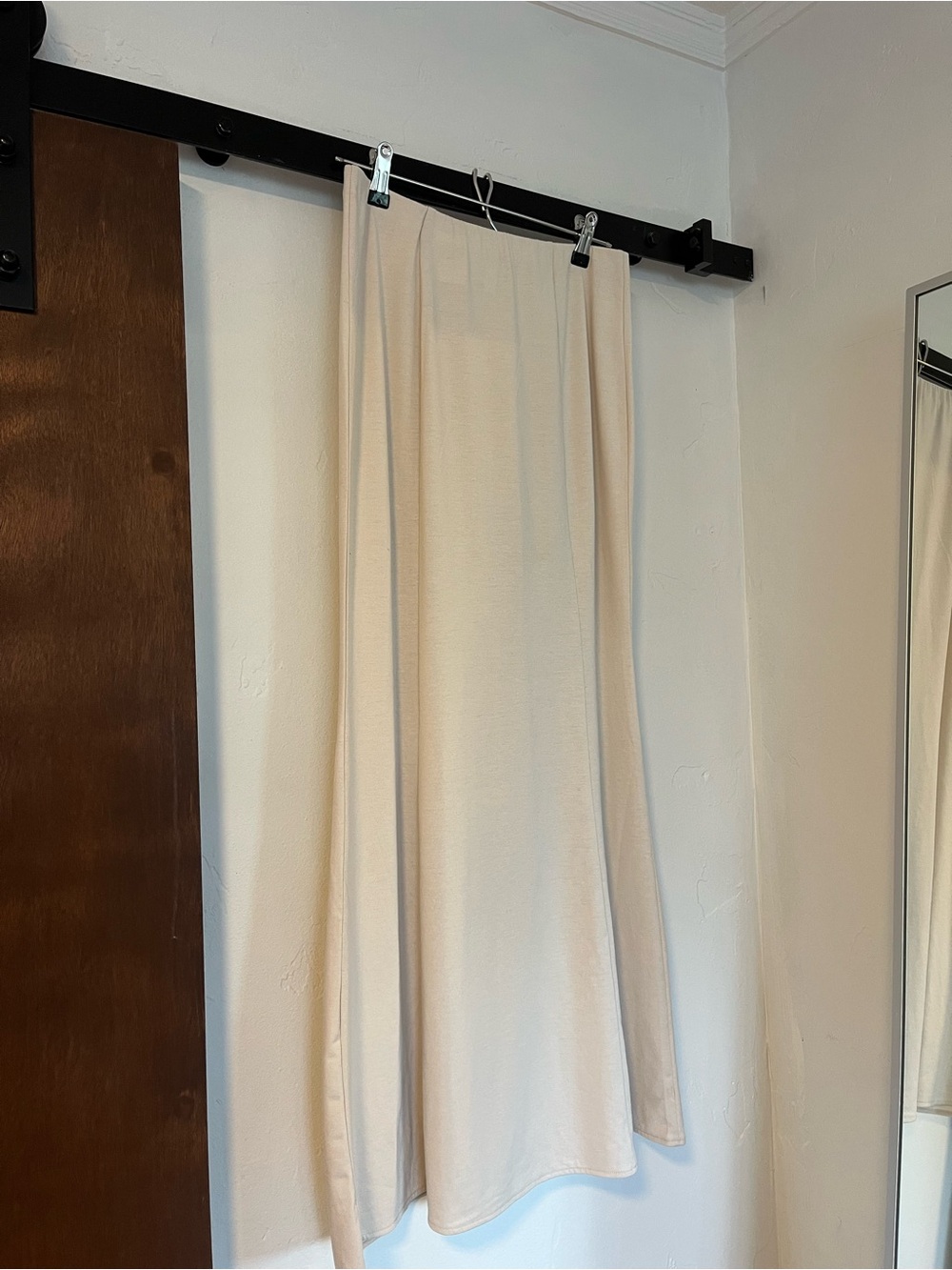 Divided Cream Maxi Skirt - Soft Neutral Flow
